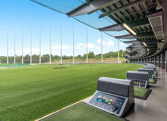 a view of a soccer field from the stands of a stadium
