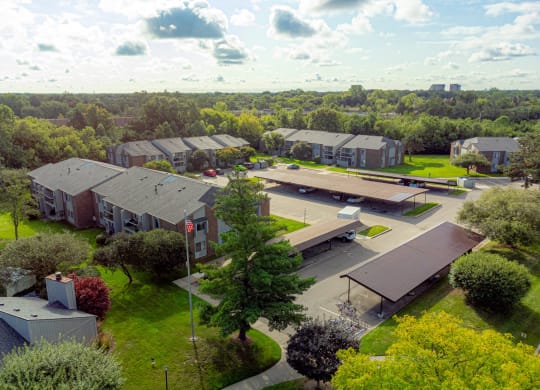 Aerial View of Three Oaks at Three Oaks Apartments, Troy, Michigan