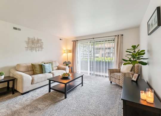 Open Living Room at Eastwood Village Apartments, Michigan
