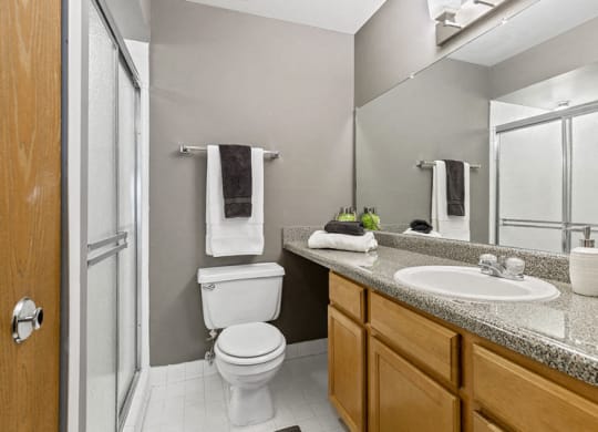 Bathroom at Franklin River Apartments, Southfield, MI