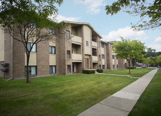Woodland Villa Apartments building exterior in Westland