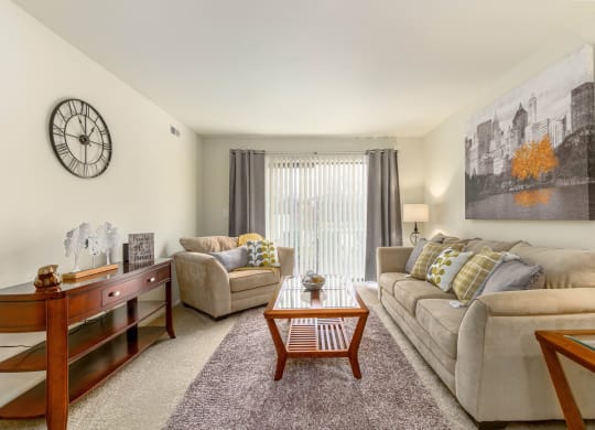 Eastwood Village One Bedroom Model Living Room