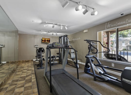 24 hour fitness center at Drawbridge Apartments East, Harrison Township, Michigan