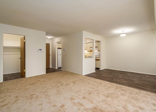 Living and Dining Room at Franklin River Apartments, MI 48034