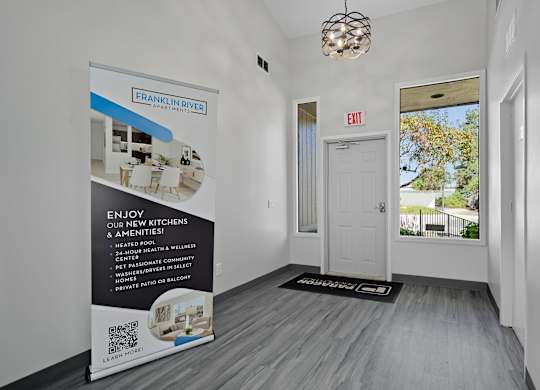 Entryway of Clubhouse at Franklin River Apartments, Michigan