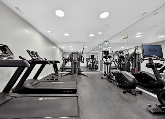State-of-the-art fitness and wellness center at Franklin River Apartments in Southfield, MI.