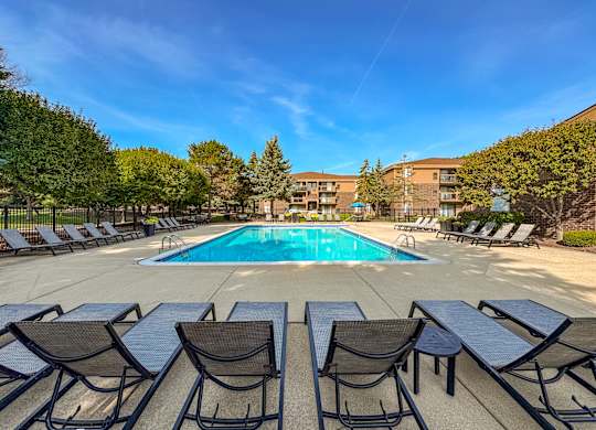 Heated pool at Lakeside Village Apartments Clinton Township MI