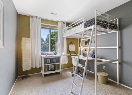 Guest bedroom at Woodland Villa Apartments, Westland MI near Plymouth/ Canton/ Novi
