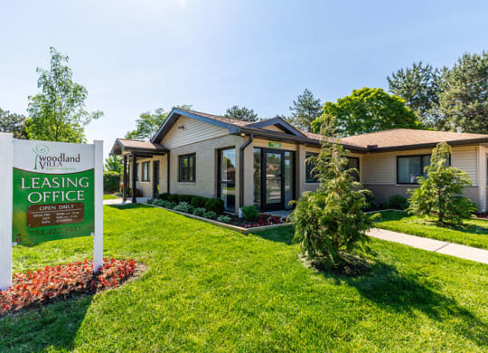 Office on Drew circle at Woodland Villa, Westland, MI.