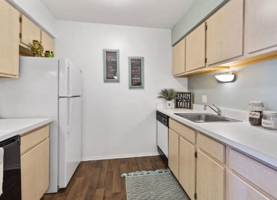 Kitchen Area at Dover Hills Apartments Kalamazoo MI