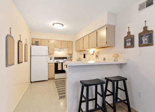 Breakfast Bar Kitchen at Dover Hills Apartments Kalamazoo MI