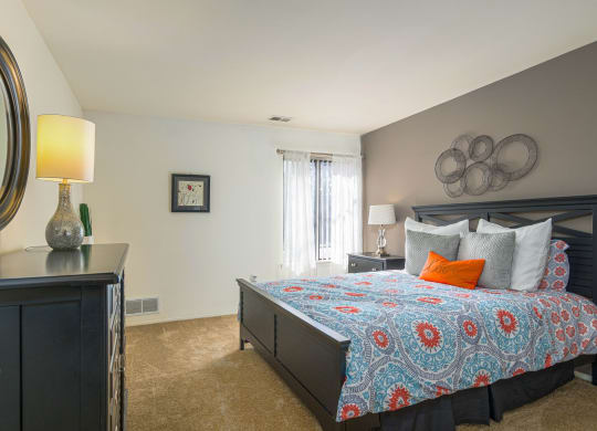 Park Lane Model Bedroomat Park Lane Apartments, Southfield, Michigan