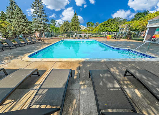 Sparkling pool at Park Lane Apartments, Michigan, 48033