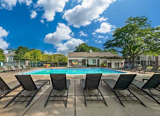 Modern Swimming Pool at Park Lane Apartments, Southfield, Michigan