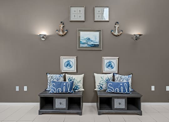 Clubhouse for Rent Prentiss Pointe Apartments in Harrison Townshipenches with the word