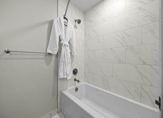 Upgraded bathroom at The Reserve at Prentiss Pointe Apartments