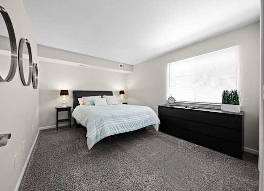 Spacious Bedroom walk-in closet at Three Oaks Apartments, Troy, Michigan
