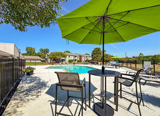Heated pool at Three Oaks Apartments in Troy, MI
