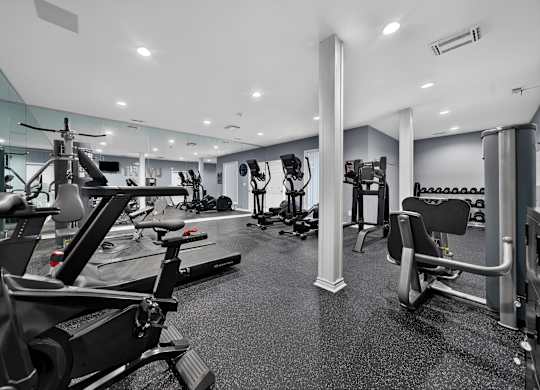 Updated 24-hour fitness and wellness center at Westwood Village Apartments in Westland, MI.