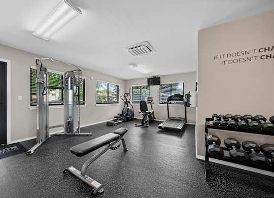 Gym at Woodland Villa Apartments, Michigan, 48185