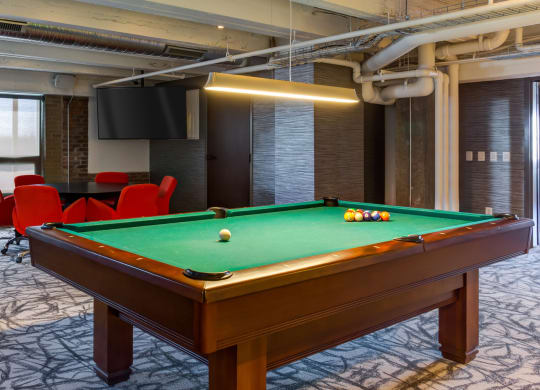 Billiards Table at Arcade Artist Apartments, St Louis, MO, 63101