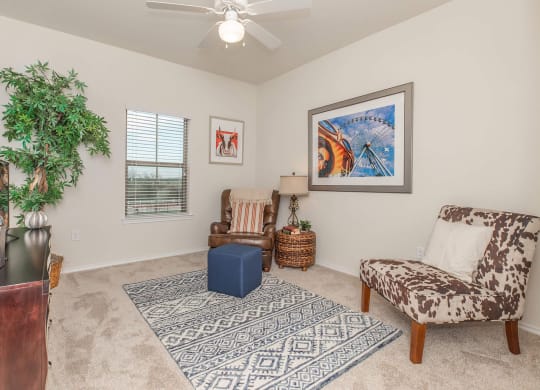 Living Area at Mariposa at Clear Creek Webster 55+ Apartments, Webster