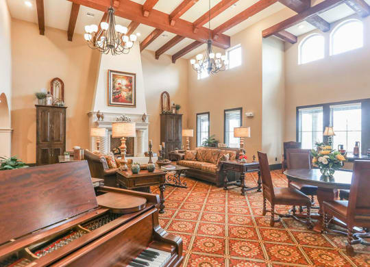 Clubroom at Mariposa at Clear Creek Webster 55+ Apartments, Webster, TX 77598