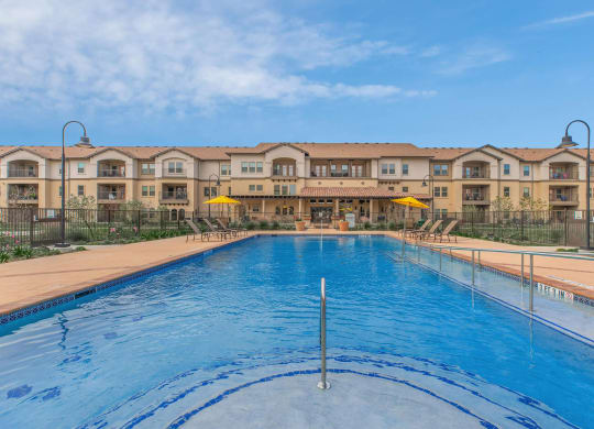 Sparkling Pool at Mariposa at Clear Creek Webster 55+ Apartments, Texas, 77598