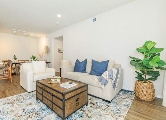 Modern Living Room at Hazelwood Place Apartments, Princeton Texas