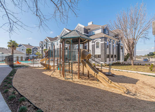 commons playground with slides at Capitol Crossing, Austin Texas