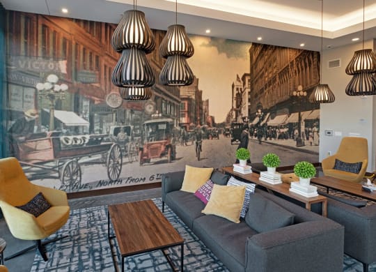 Sitting Area at 1500 Nicollet Apartment Homes, Minnesota, 55403