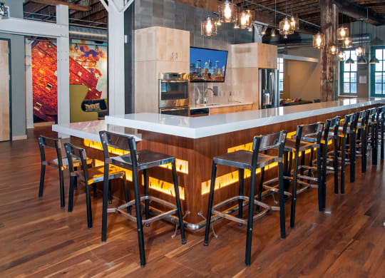 Clubroom at A-Mill Artist Lofts, Minneapolis, Minnesota