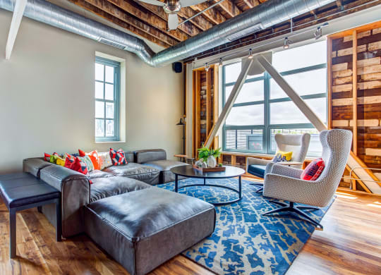 Rooftop Clubroom Seating Area at A-Mill Artist Lofts, Minneapolis, 55414