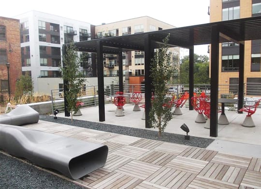 Community Patio Deck at A-Mill Artist Lofts, Minneapolis, MN, 55414