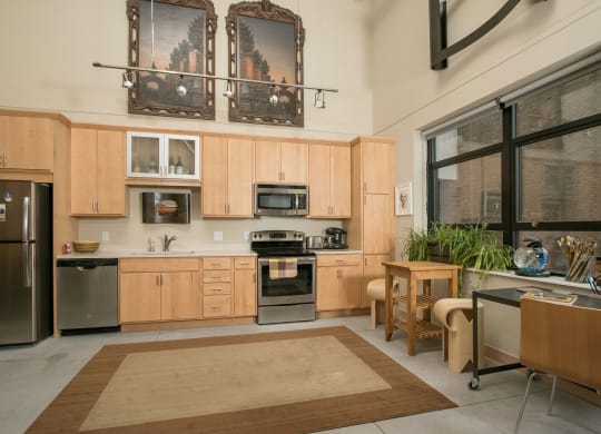 Apartment Kitchen at A-Mill Artist Lofts, Minnesota