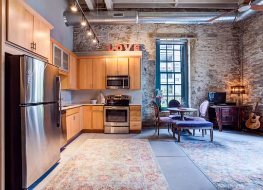 Apartment Kitchen at A-Mill Artist Lofts, Minnesota, 55414