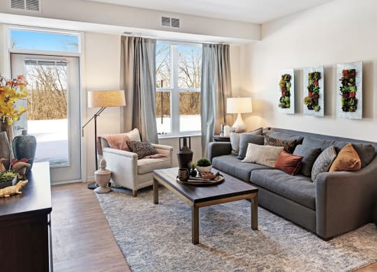 Large Window in Living Room at The Bluffs at Liberty Glen, St. Cloud, Minnesota