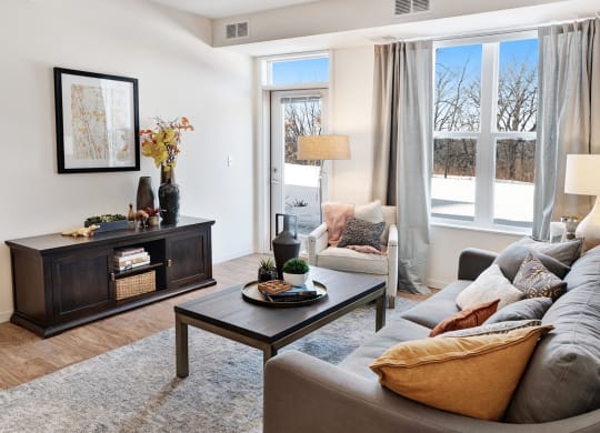 Living Room at The Bluffs at Liberty Glen, St. Cloud, MN