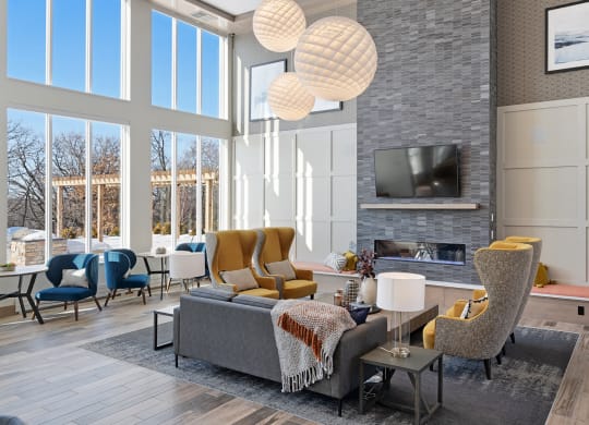 Cozy Living Room at The Bluffs at Liberty Glen, St. Cloud, MN