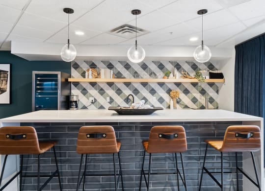 Party Room Kitchen at The Bluffs at Nine Mile Creek, Eden Prairie, MN