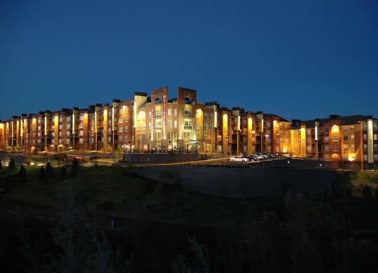 Exterior In Night at The Bluffs at Nine Mile Creek, Eden Prairie, Minnesota