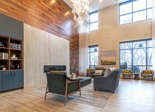 Dominium_Bren Road Station_Community Room area at Bren Road Station 55+ Apartments, Minnetonka