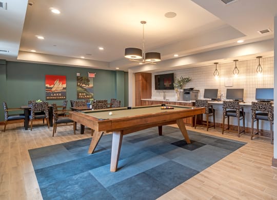 Dominium_Bren Road Station_Game Room at Bren Road Station 55+ Apartments, Minnetonka