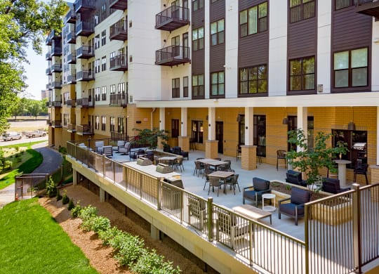 Dominium_Bren Road Station_Lounge Deck area at Bren Road Station 55+ Apartments, Minnesota, 55343