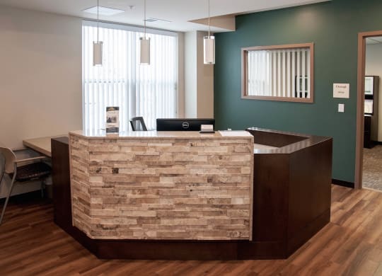 Leasing Desk at The Cavanagh 55+ Apartments, Crystal