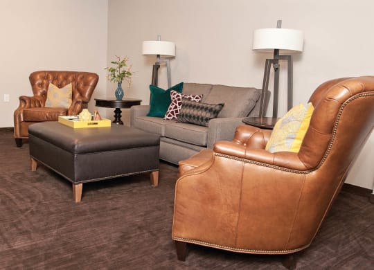 TV Room Sofa at The Cavanagh 55+ Apartments, Crystal, MN 55429