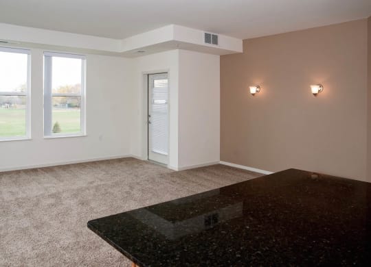 Living Room at The Cavanagh 55+ Apartments, Crystal, MN