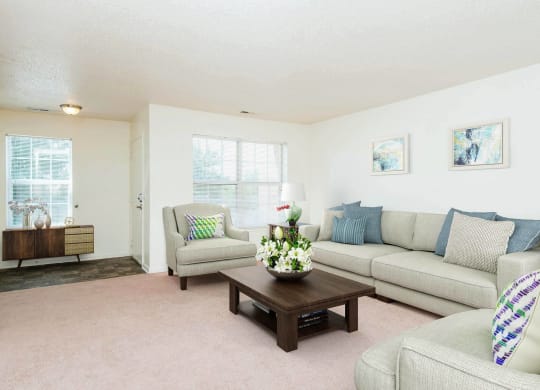 Modern Living Room at The Bluffs at Cherry Hills, Omaha 