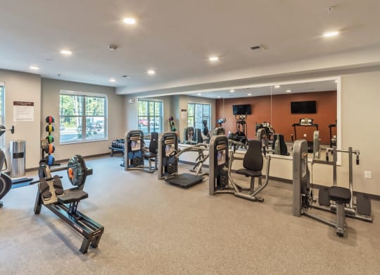 Fitness Center area at Covington Crossings 55+ Senior Living, Covington