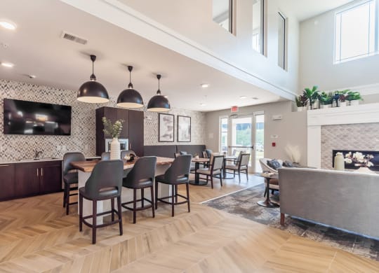 Kitchen area at Covington Crossings 55+ Senior Living, Covington, GA